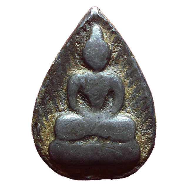 Pra Gleep Buea Metallic Buddha Image Amulet