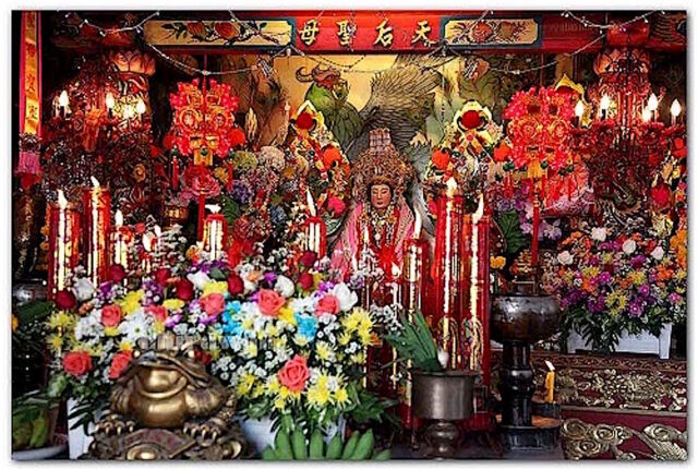 Jao Mae Khao Sam Muk Deity within the Temple Shrine